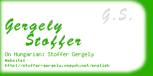 gergely stoffer business card